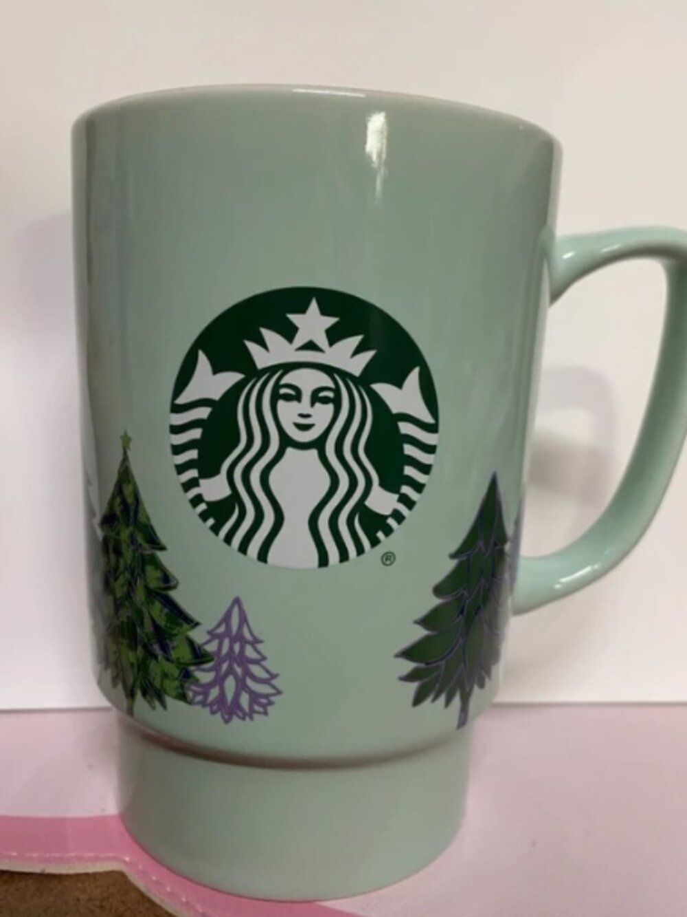 Starbucks 2020 Christmas Tree 20oz Mug – Green & Purple Festive Ceramic